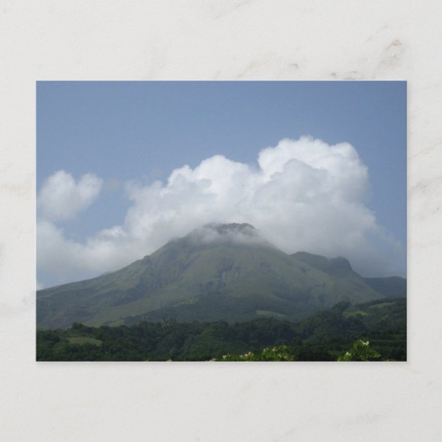 Montagne Pelée - Martinique, F.W.I. Postkarte (Vorderseite)