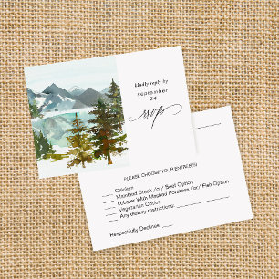 Montagnes & Arbres Rustique w Repas Carte RSVP
