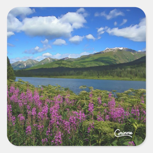 Montagnes Chugach - Stickers Enveloppe (Devant)
