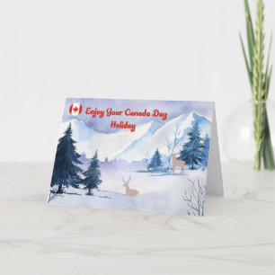 Montagnes de cartes de vacances de la fête du Cana
