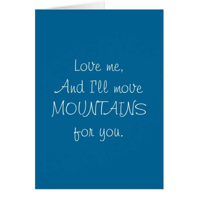 Montagnes de mouvement - carte drôle (Devant)