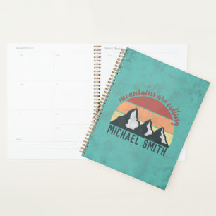 Montagnes pastel vintage appellent monogramme