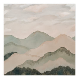 Montagnes Serein Poster
