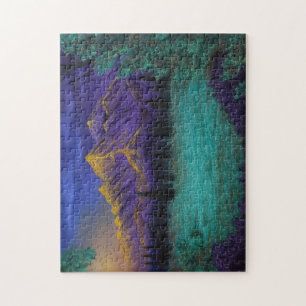 "Montagnes violettes" Puzzle d'art paysager Pittor