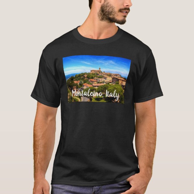 Montalcino von der Festung. Toskana, Italien T-Shirt (Vorderseite)