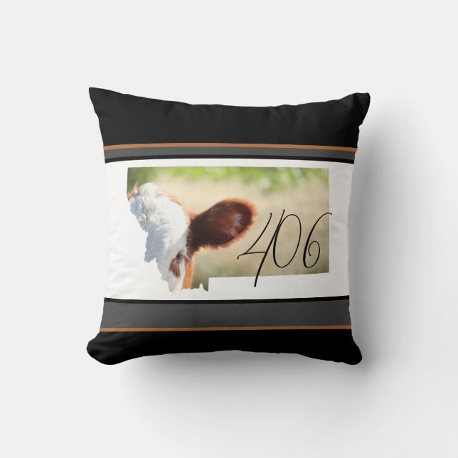 Montana 406 Oreiller Brown vert de vache (Recto)