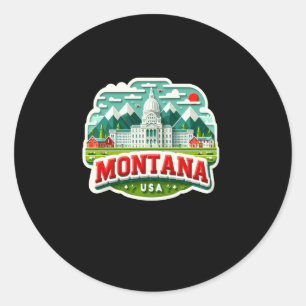 Montana auf dem US-Aufkleber Runder Aufkleber