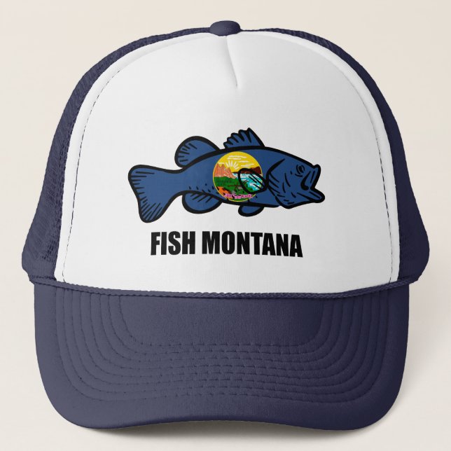 Montana Bass Truckerkappe (Vorderseite)