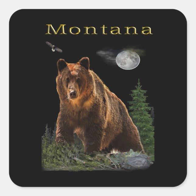 Montana Beras Quadratischer Aufkleber (Vorderseite)