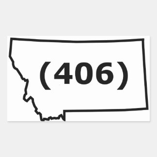 Montana-Bereichscode-Aufkleber Rechteckiger Aufkleber