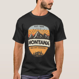 Montana Big Sky Country Mountain Camg T-Shirt