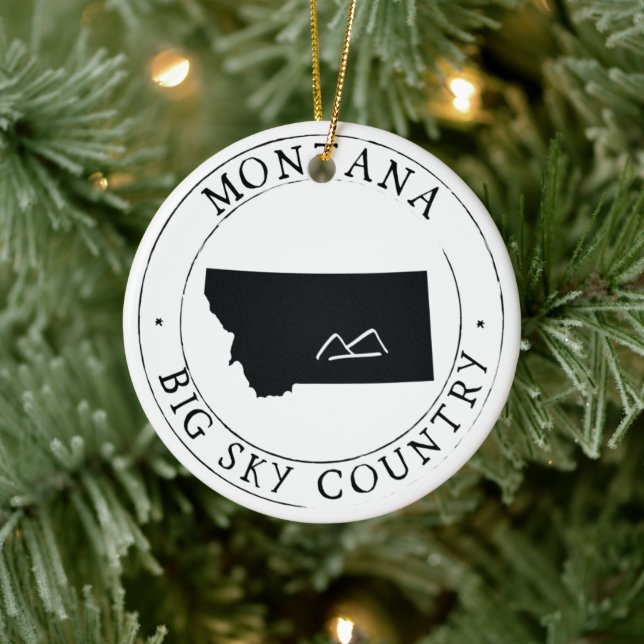Montana Big Sky Pays Ornement de Noël (Arbre)