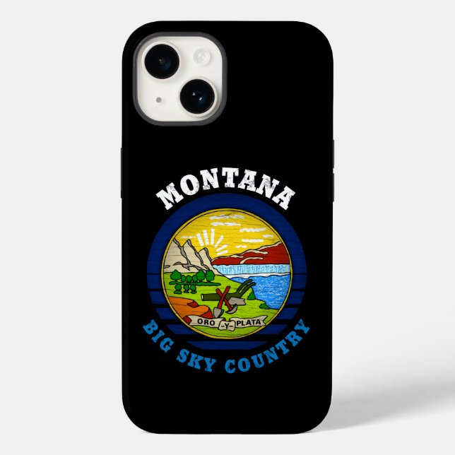 MONTANA BIG SKY State FLAG Case-Mate iPhone 14 Hülle (Rückseite)