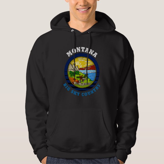 MONTANA BIG SKY State FLAG Hoodie (Vorderseite)