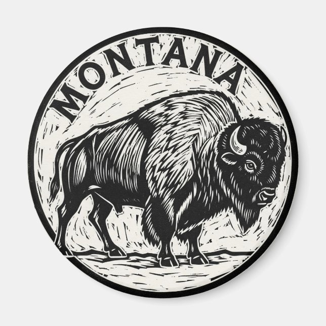 Montana Bison Magnet (Vorne)