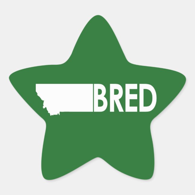 Montana Bred Stern-Aufkleber (Vorderseite)