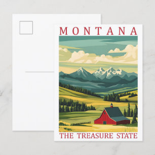 Montana der Treasure State USA Reiseort Postkarte