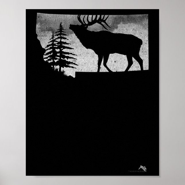 Montana Elk Hunter Poster (Vorne)
