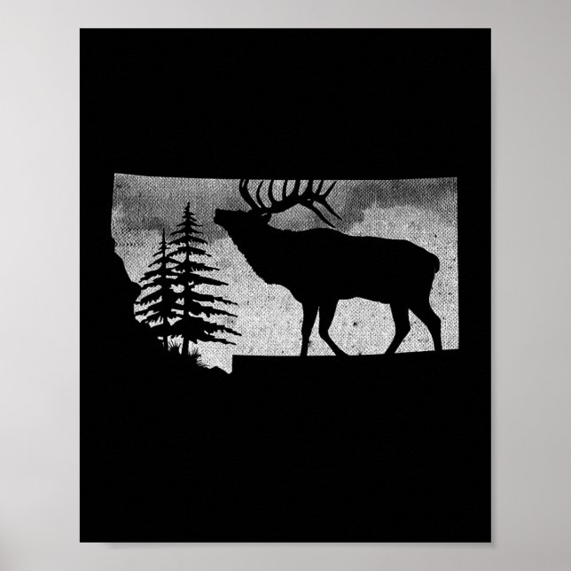 Montana Elk Hunter Poster (Vorne)