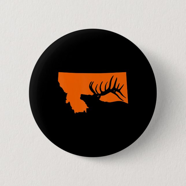 Montana Elk Junting Button (Vorderseite)