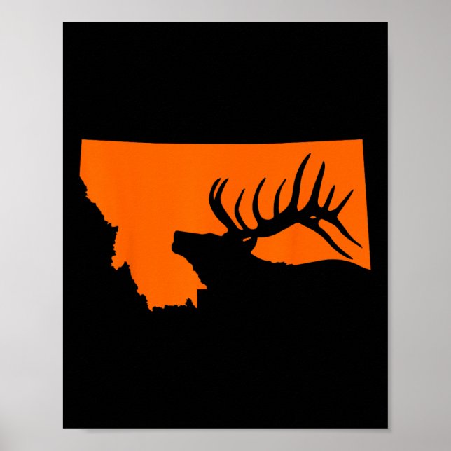 Montana Elk Junting Poster (Vorne)