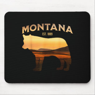 Montana Est 1889 Wolf Scenic Wilderness Blick Mousepad
