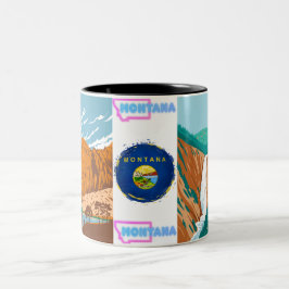 Montana Explorer Tasse: Sip mit Landschaftlichem M Zweifarbige Tasse