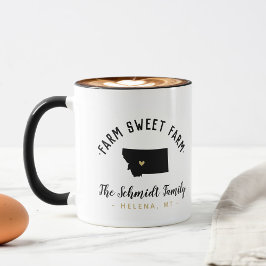 Montana Farm Sweet Farm Family Monogram Tasse