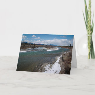 Montana-Feiertags-Fluss Feiertagskarte