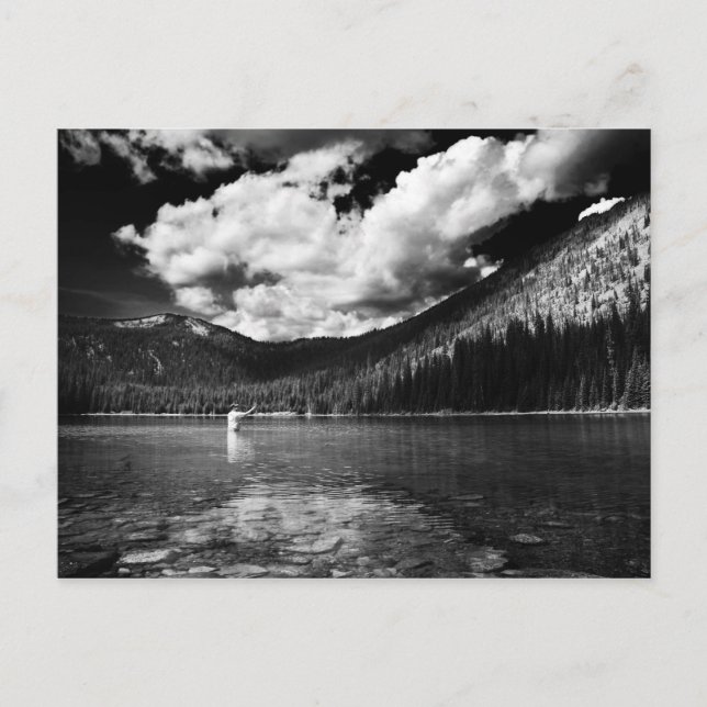 Montana Fisherman Postkarte (Vorderseite)