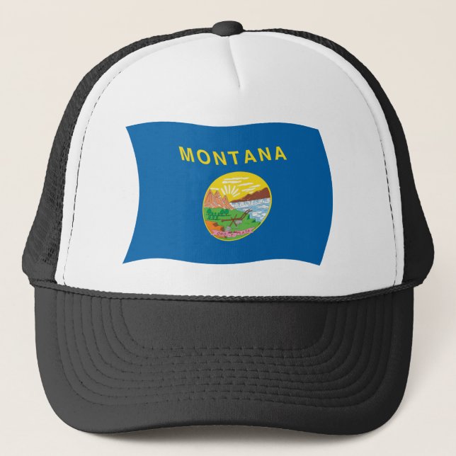 Montana Flag Hat Truckerkappe (Vorderseite)