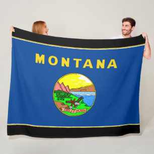 Montana-Flagge Fleecedecke