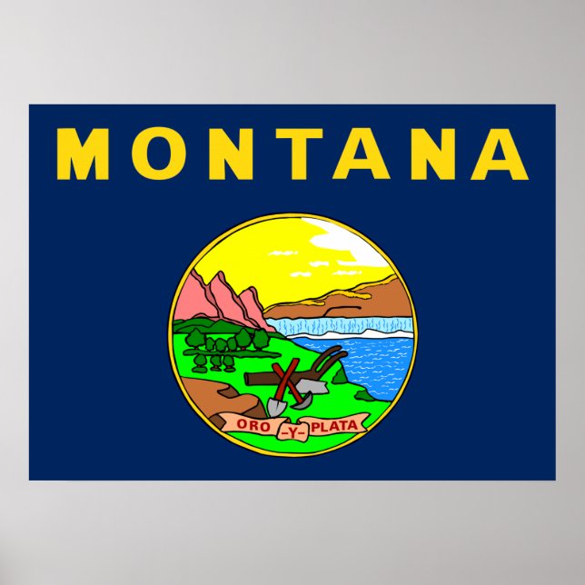 Montana-Flagge Poster (Vorne)