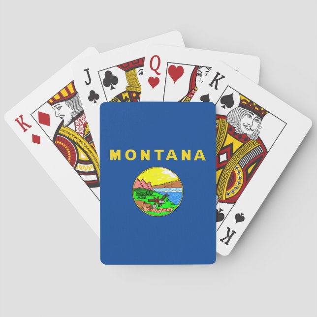 Montana-Flagge Spielkarten (Rückseite)