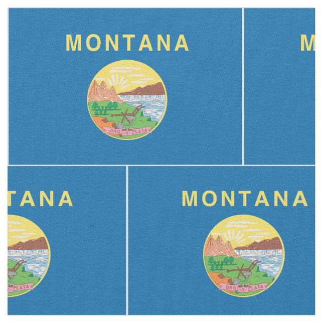 MONTANA-Flagge - Stoff (Nahaufnahme)