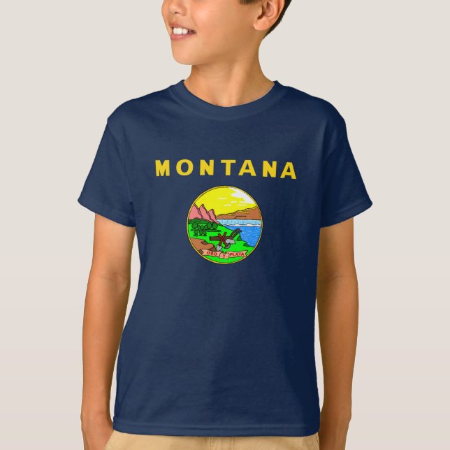 Montana-Flagge T-Shirt (Vorderseite)
