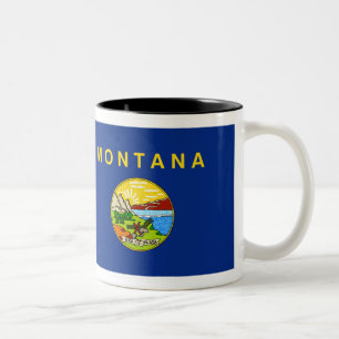 Montana-Flagge Zweifarbige Tasse