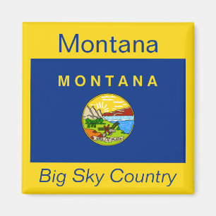 Montana-Flaggen-Magnet Magnet