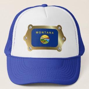 Montana gerahmt Flag Hat Truckerkappe