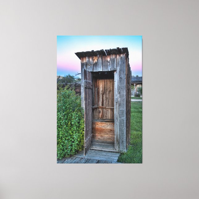 Montana Ghost Stadt Outhouse Leinwanddruck (Vorderseite)