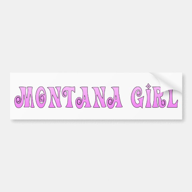 Montana Girl Pink Autoaufkleber (Vorne)