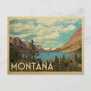 Montana Glacier Park Postcard Vintage Postkarte
