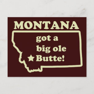 Montana Got eine große Ole (alte) Butte Postkarte