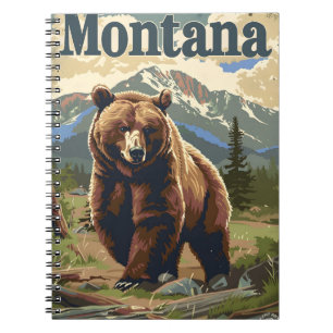 Montana Grizzly Vintag Notizblock