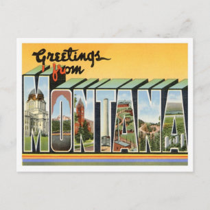 Montana Grüße aus den US-Bundesstaaten Postkarte