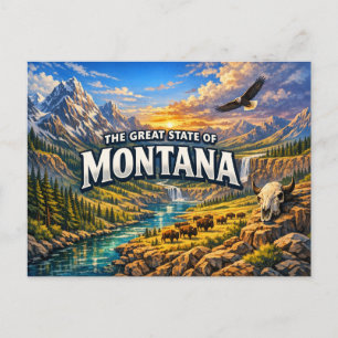Montana Grußkarte Postkarte