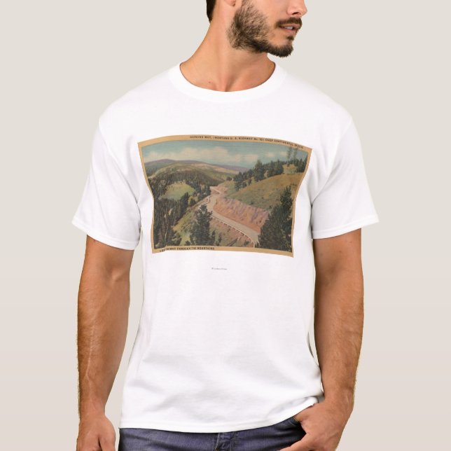 Montana- - Harding-Weise (Hwy Nr. 10) T-Shirt (Vorderseite)