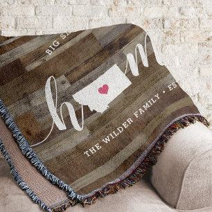 Montana Heimatstaat Personalisiertes Holzdesign Decke