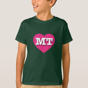 Montana Hot Pink Heart - I Liebe MT T-Shirt