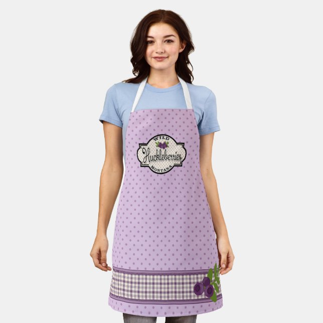 Montana Huckleberry Polka-dot Schürze (Getragen)